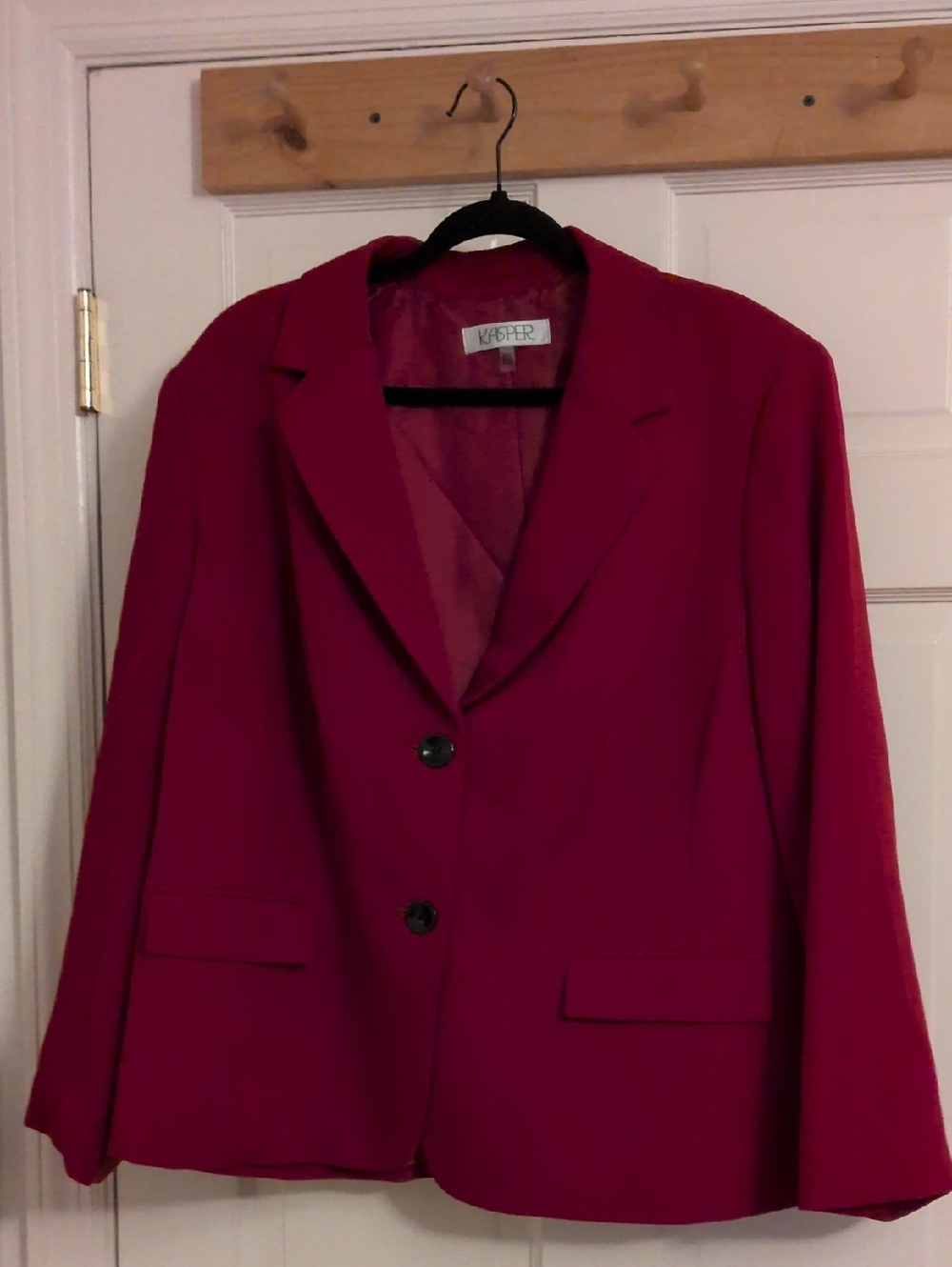 Kasper Red Two-Button Blazer
